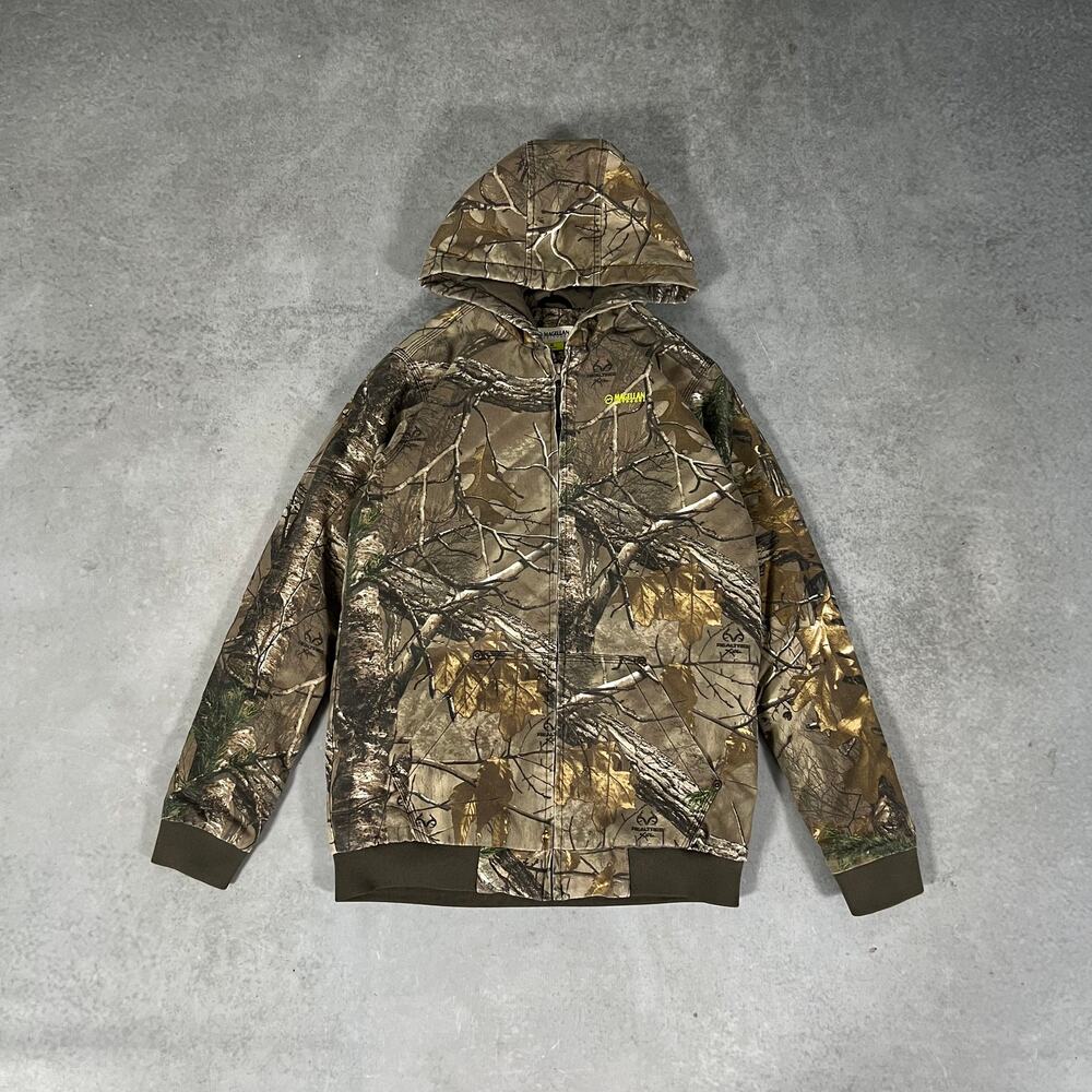 Magellan Outdoors Realtree Camo Hunting Hoodie Bomber Jacket Coat Size Youth XL